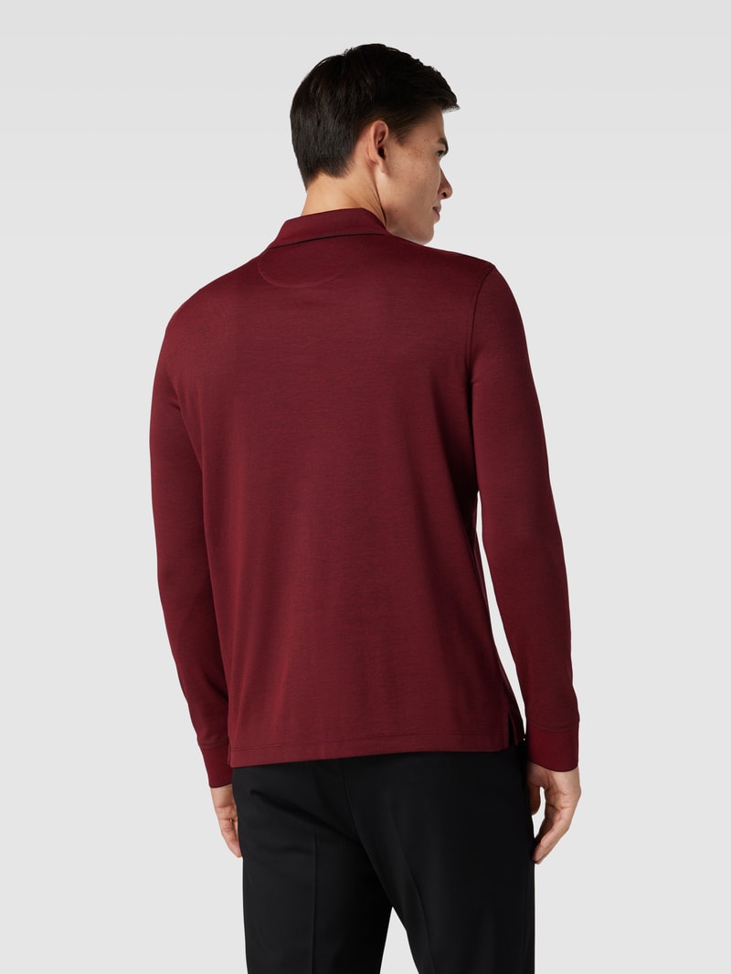 Poloshirt mit Brusttasche in rostrot