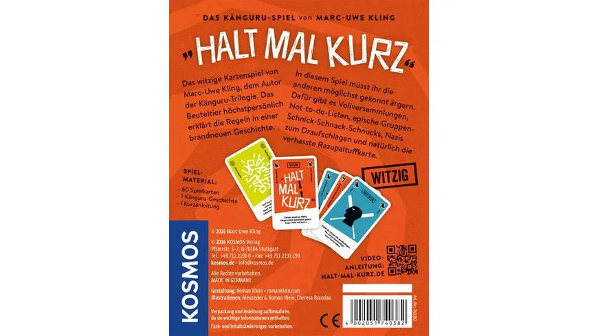 KOSMOS - Halt mal kurz - Das Känguru-Spiel
