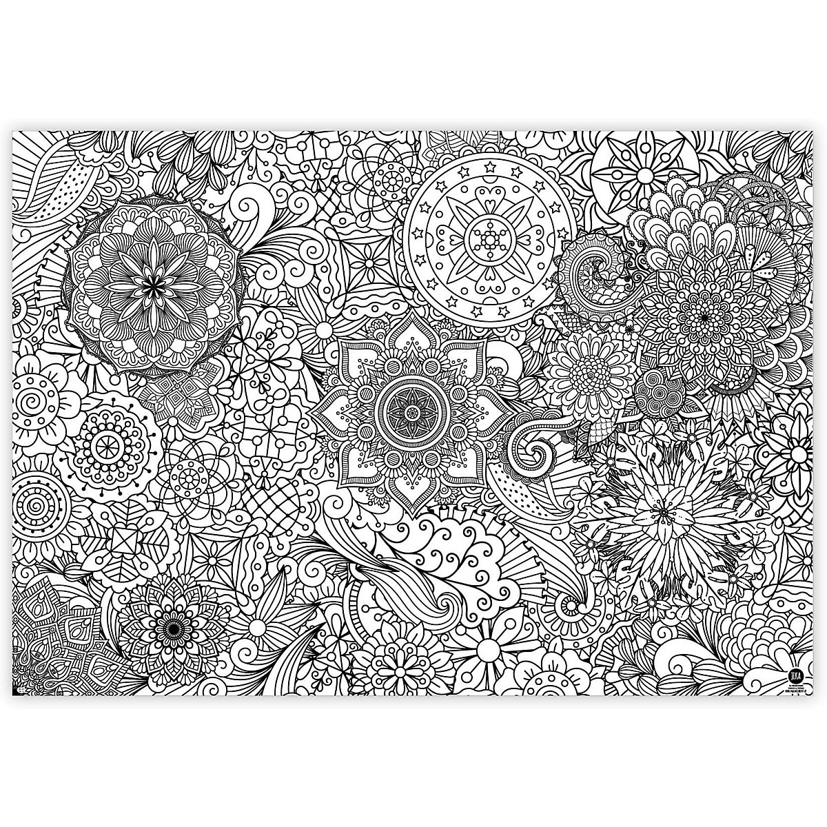Mal Mich Bunt Ausmal-Tischdecke aus Papier, Motiv Mandala, 84,1x118,9cm