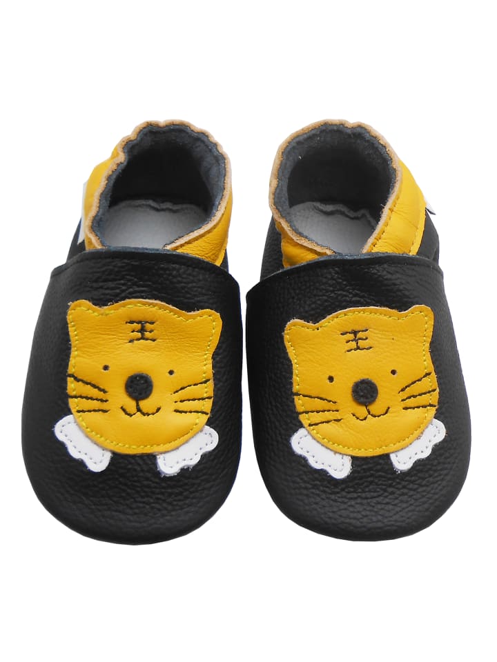 Yalion Leder-Krabbelschuhe 