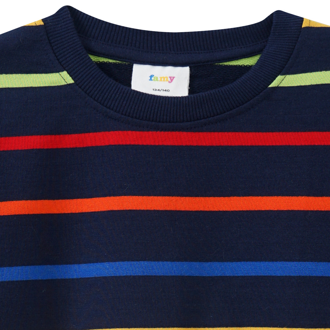 Jungen Sweatshirt mit bunten Ringeln