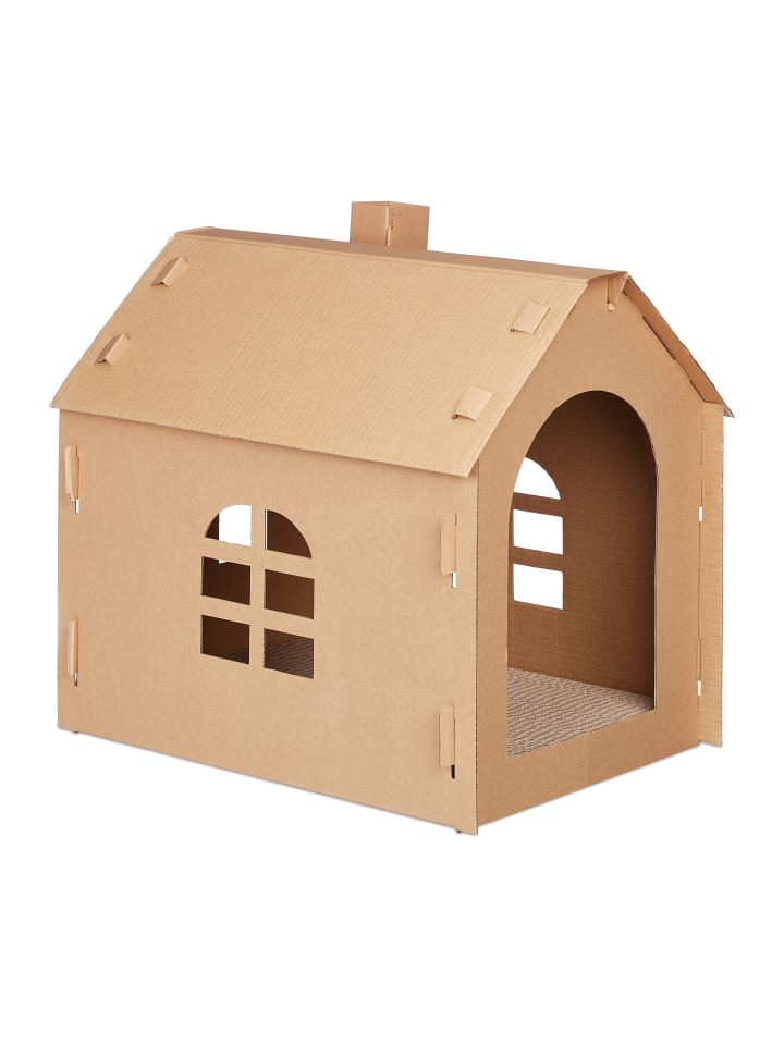 relaxdays Katzenhaus in Braun günstig kaufen onesize