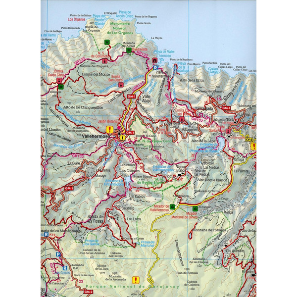 Gomera, Autokarte 1:35.000 - Straßenkarte