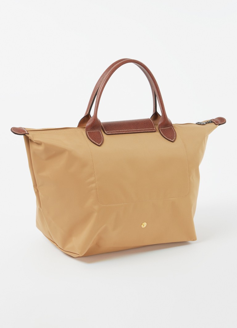Τσάντα Longchamp Le Pliage Original M με δερμάτινες λεπτομέρειες