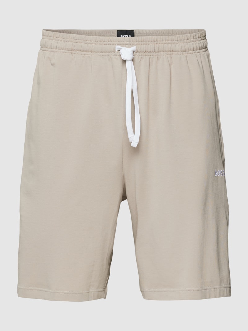 Sweatshorts mit elastischem Bund in taupe