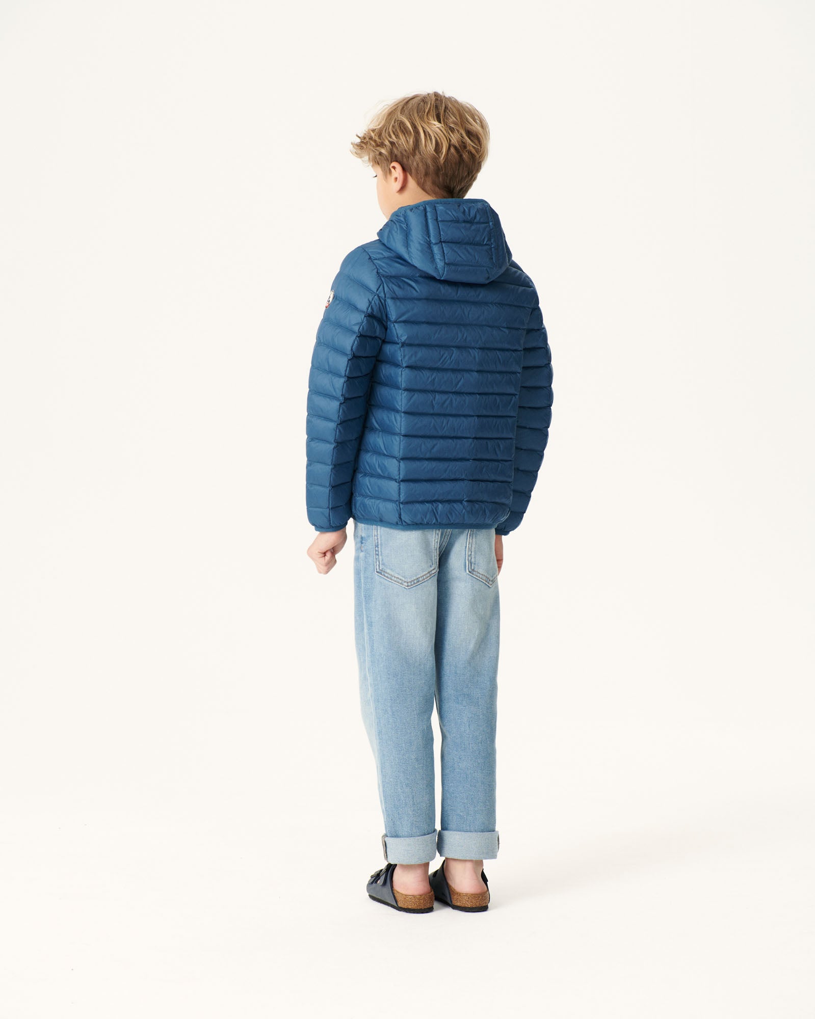 Doudoune légère à capuche enfant Bleu jeans Hugo