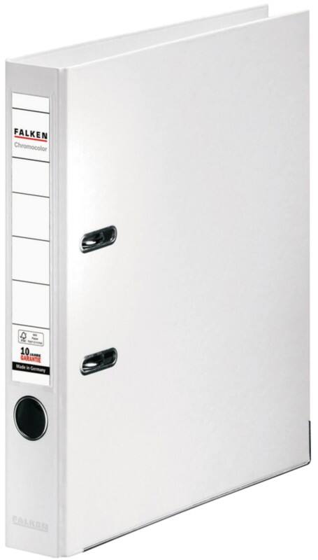 Falken Chromocolor Ordner DIN A4 50 mm Weiß 2 Ringe 11285996 PP (Polypropylen)