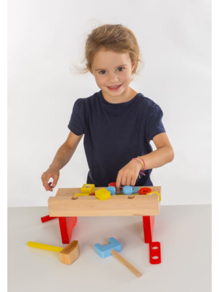 Spielmaus Holz Holz Werkbank 15-teilig, 29 x 14 x 13 cm - ab 12 Monate günstig kaufen onesize