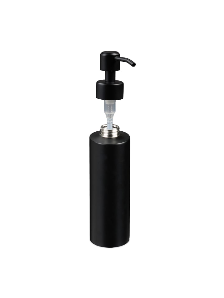 relaxdays Seifenspender in Schwarz - 300 ml günstig kaufen onesize