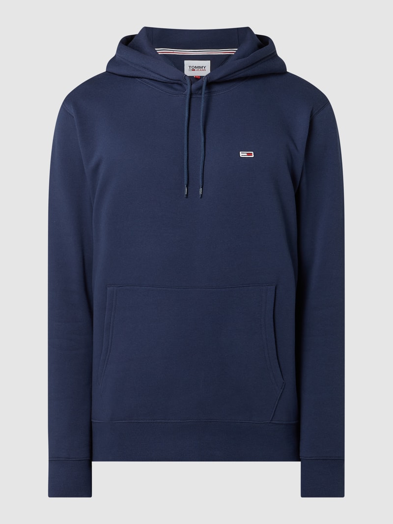 Hoodie aus Baumwollmischung in marineblau meliert
