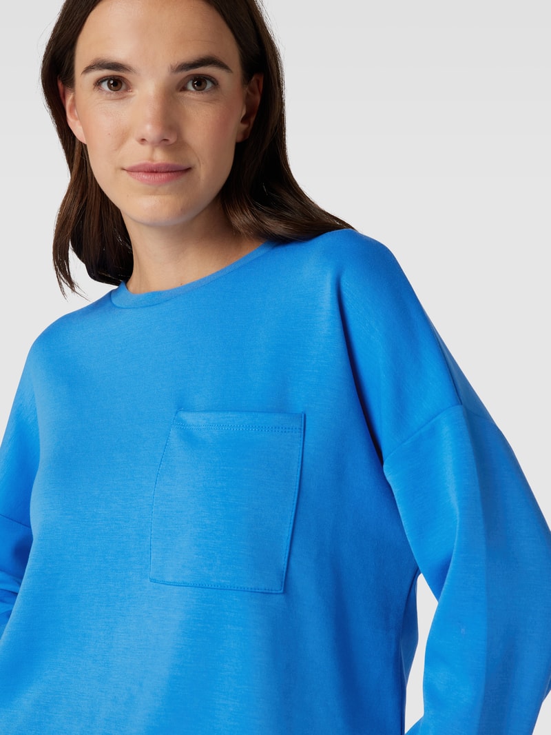 Sweatshirt mit Brusttasche Modell 'Banu' in blau