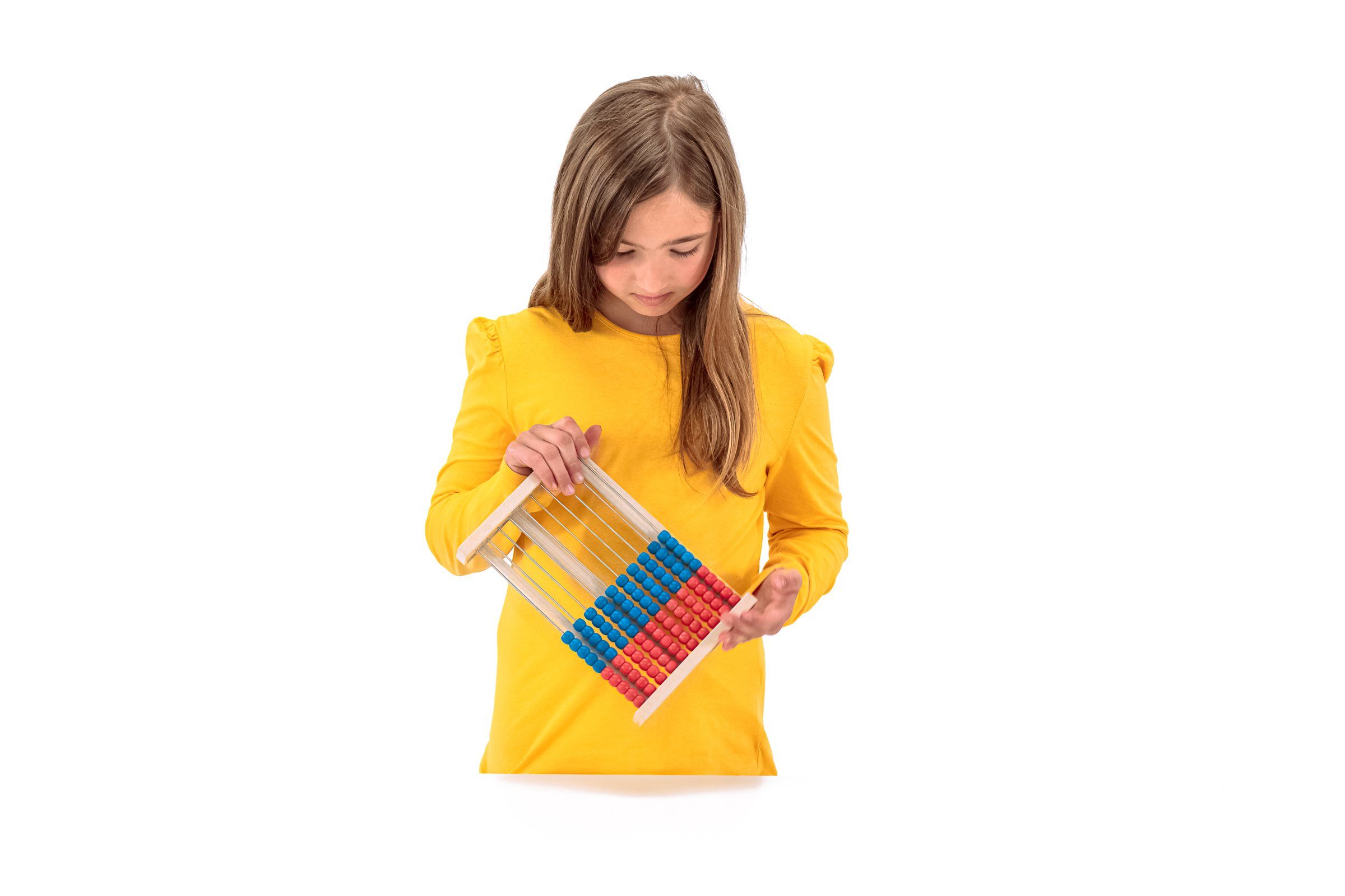 Wissner® aktiv lernen Lernspielzeug Rechenrahmen 100er Zahlenraum, RE-Wood® Abakus Rechenschieber, RE-Plastic®