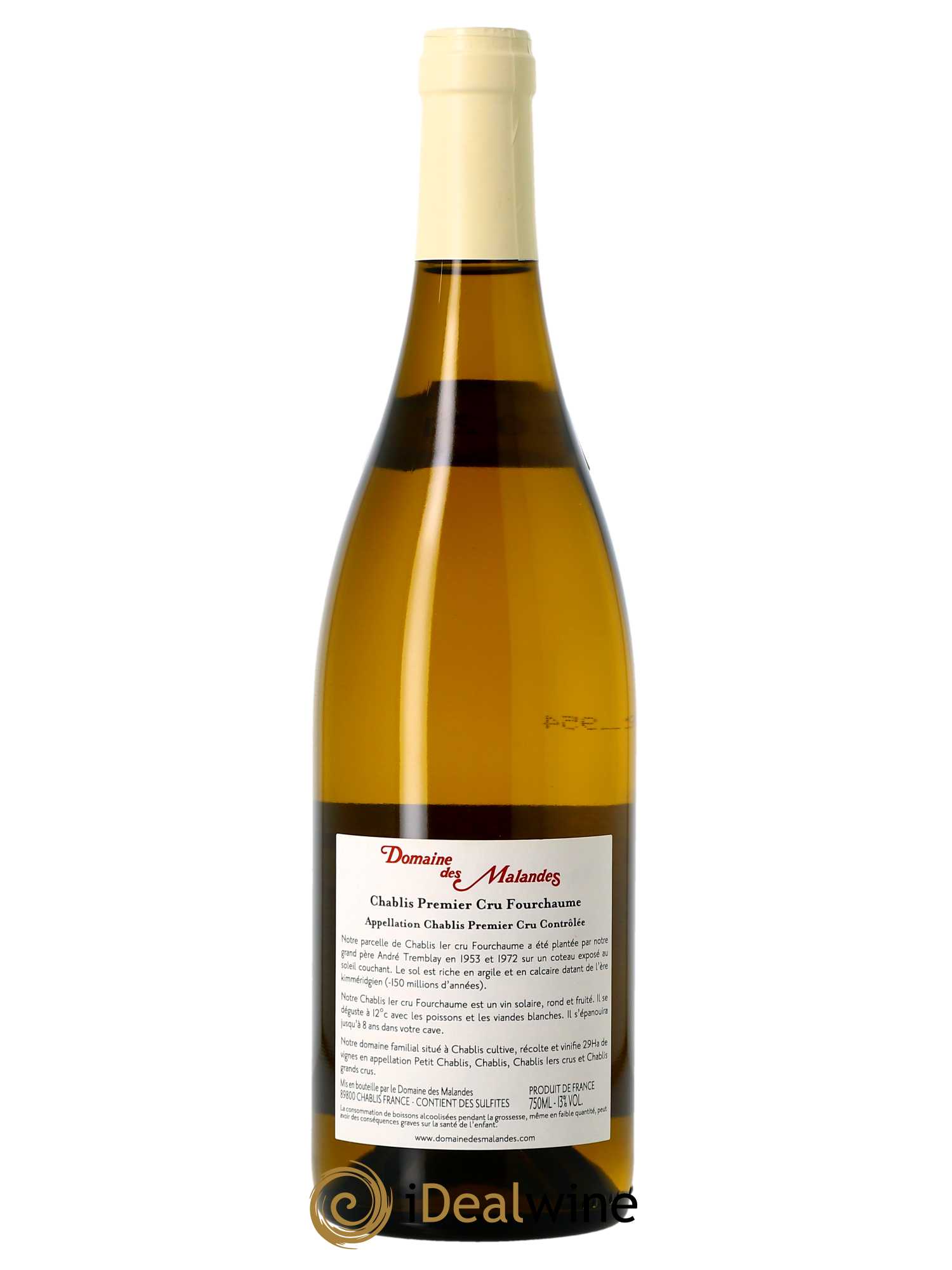 Chablis 1er Cru Fourchaume Domaine des Malandes  2021 - Lot de 1 Bouteille
