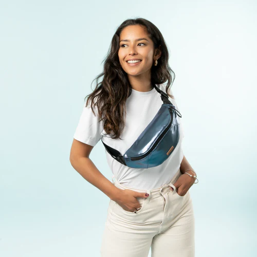 Small Larissa navy blue fanny pack