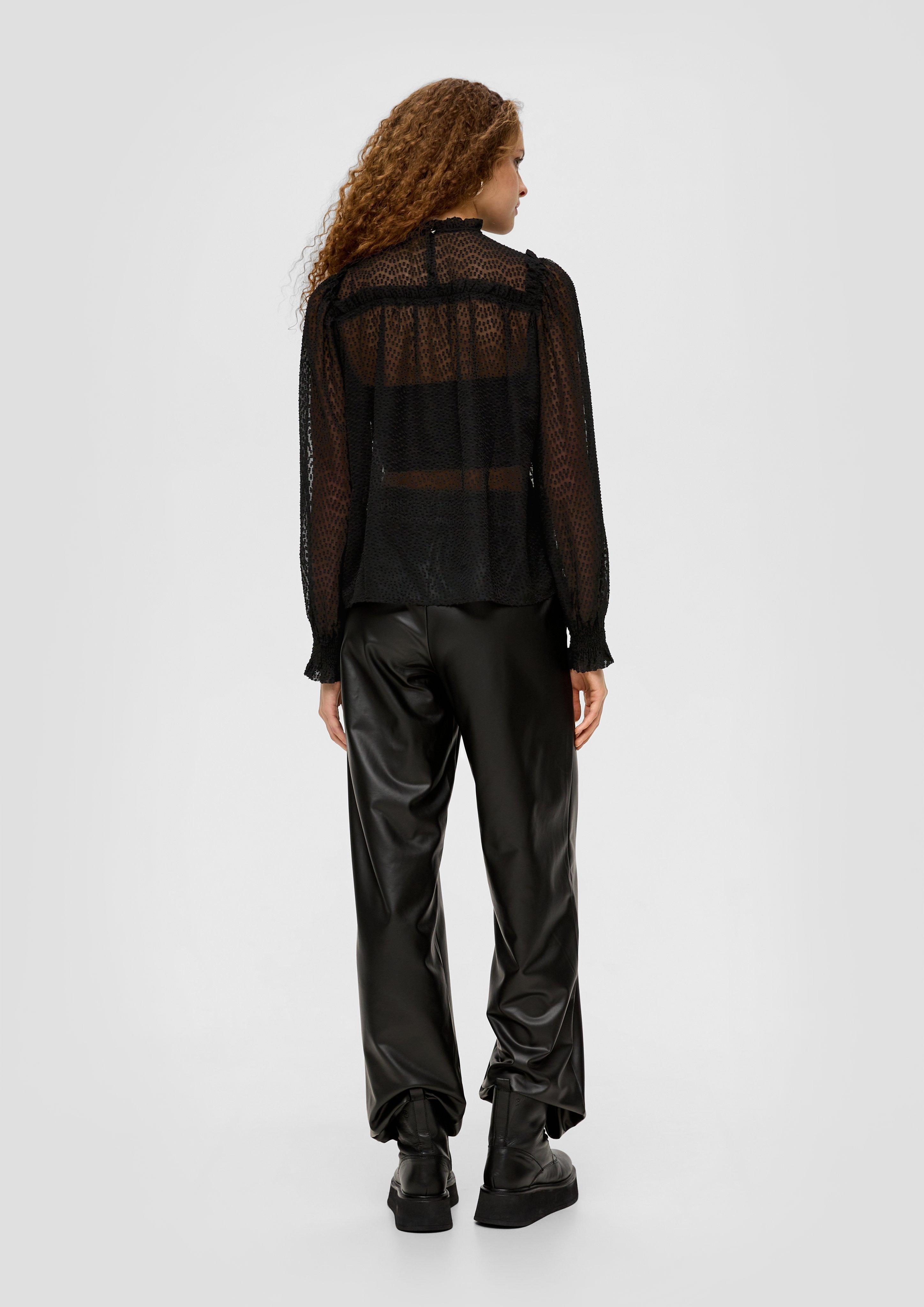 Chiffon Bluse mit Dobby-Struktur  2138142-9999