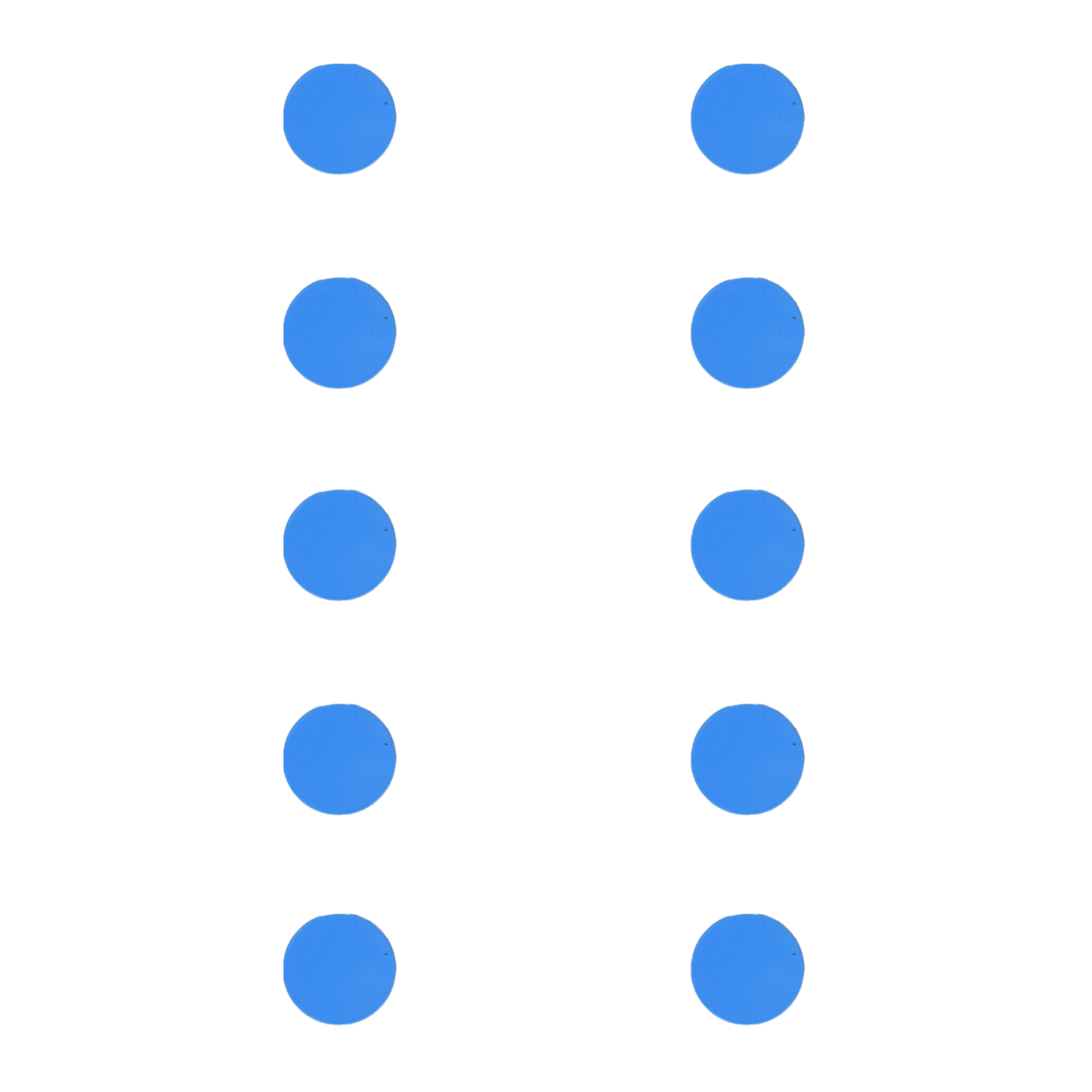 BFP Standard Flachmagnet 10er Set 10mm Blau