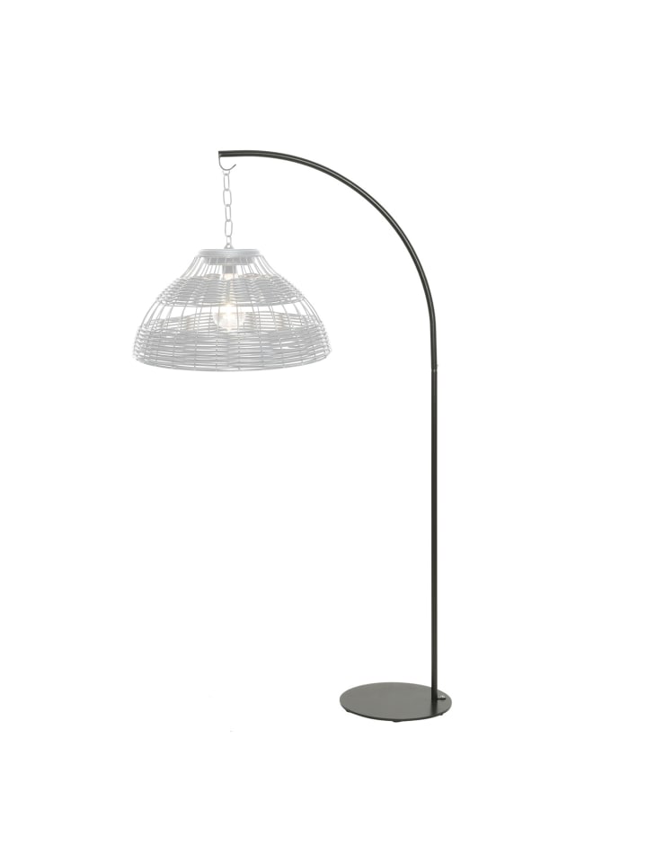 MARELIDA Lampenständer Lampenhalterung f. Lampen gebogen Metall 2m in schwarz günstig kaufen onesize