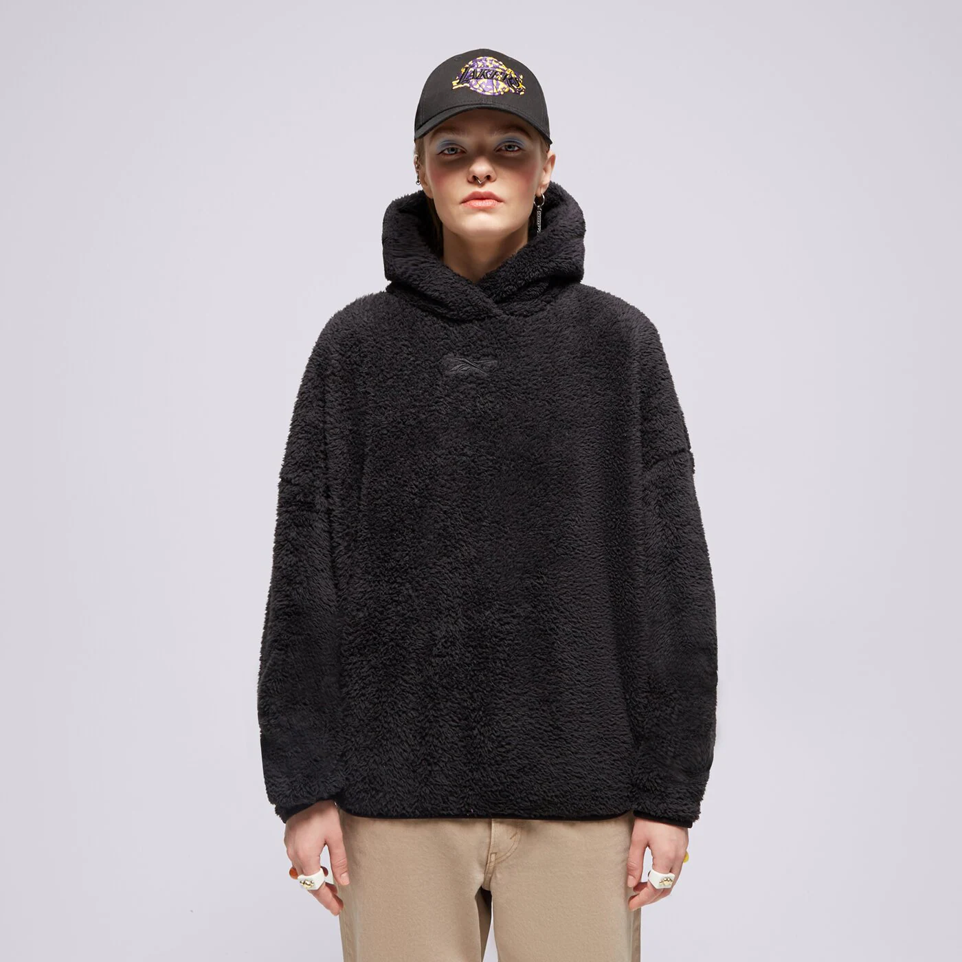 REEBOK HOODIE LUX COZY PLUSH Schwarz