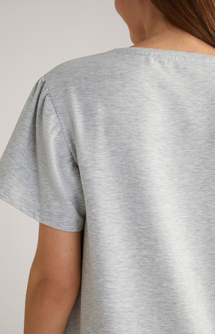 Loungewear Longshirt in Grey Melange