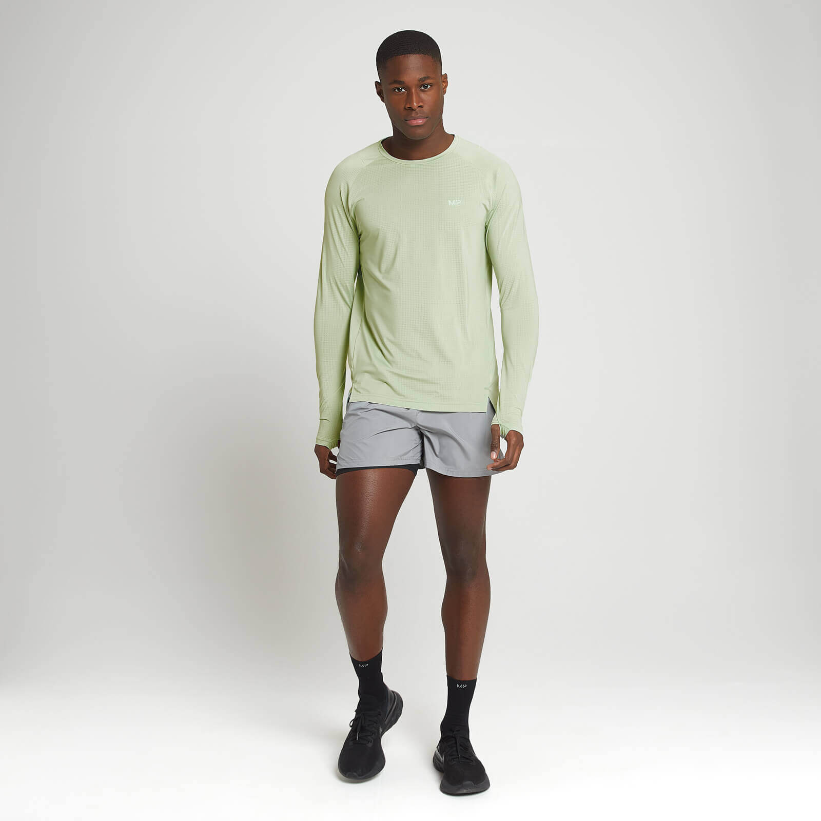 T-shirt à manches longues MP Velocity Ultra pour hommes – Vert givré