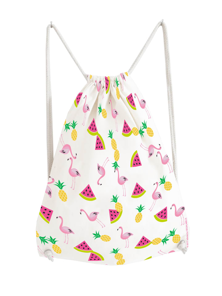Geda Labels Turnbeutel Flamingo Früchte in Rosa - 42x33x1cm günstig kaufen onesize
