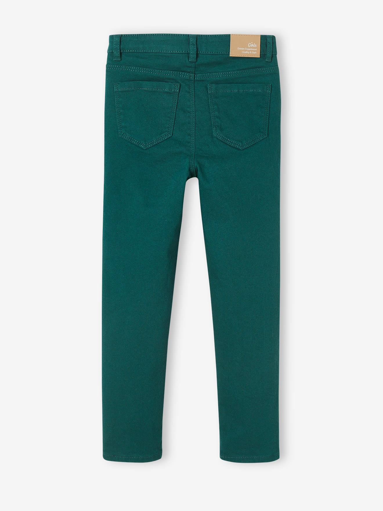 Pantalon Mom fit MorphologiK Fin fille vert sapin
