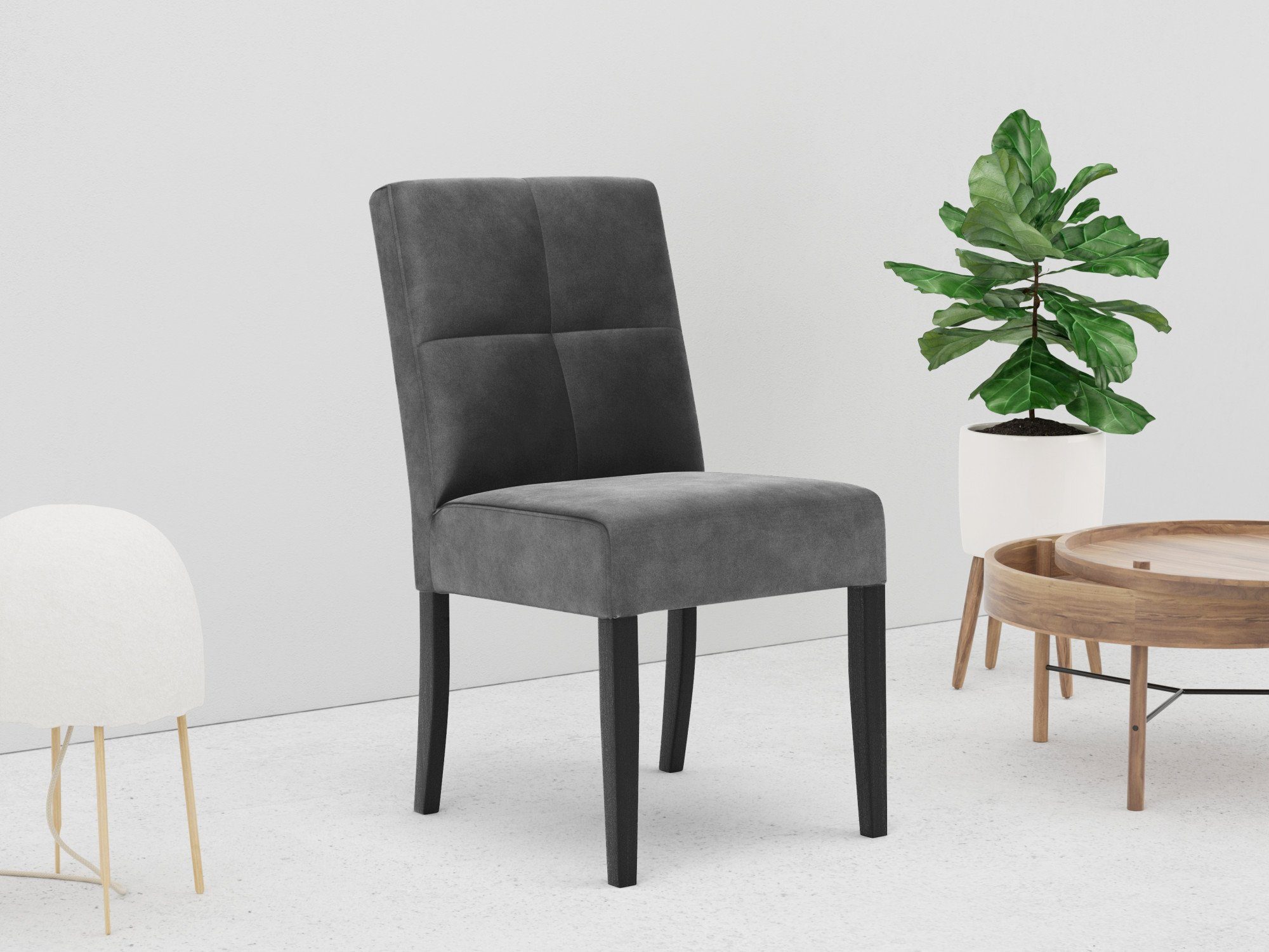 Home affaire 4-Fußstuhl Elda (Set, 2 St), 2 verschiedenen Bezugsqualitäten, mehrere Farbvarianten, Sitzhöhe 51cm