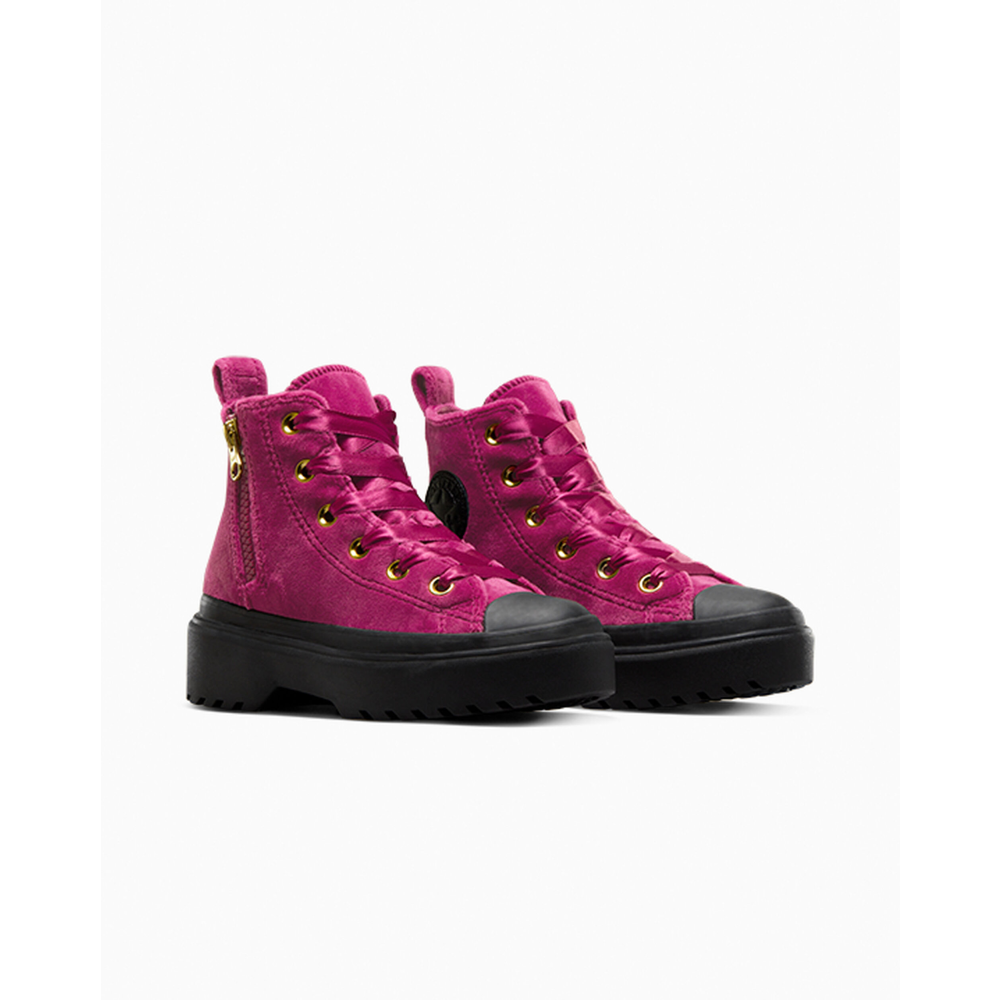 Converse Chuck Taylor All Star Lugged Lift Platform Velvet A05443C / lila