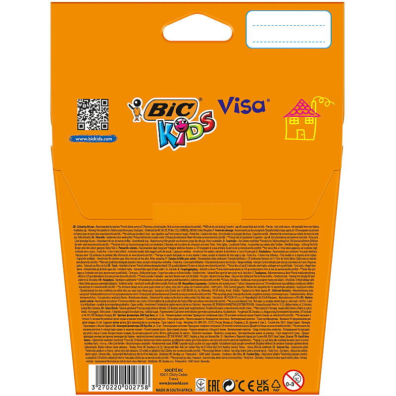 BIC Tusj 12-pk Kids Visa Colour 880 BIC