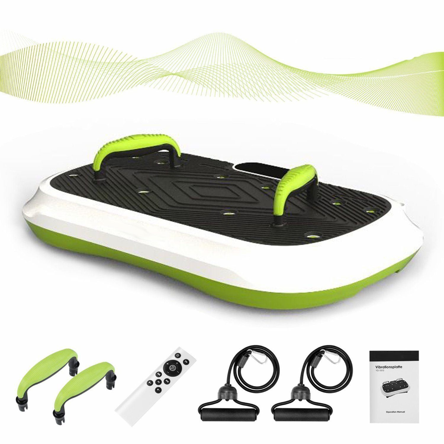 TLGREEN Vibrationsplatte Ultra groß rutschfest Slim Design, 500,00 W, 120 Intensitätsstufen, (Muskel Bauen), mit Super Leiser Motor