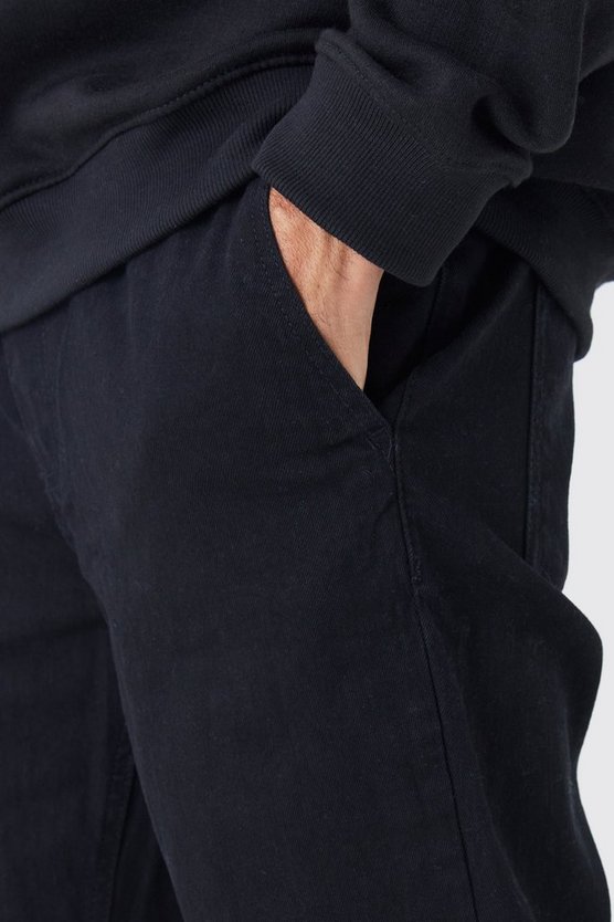 Jogginghose aus Stretch-Denim mit geradem Bein