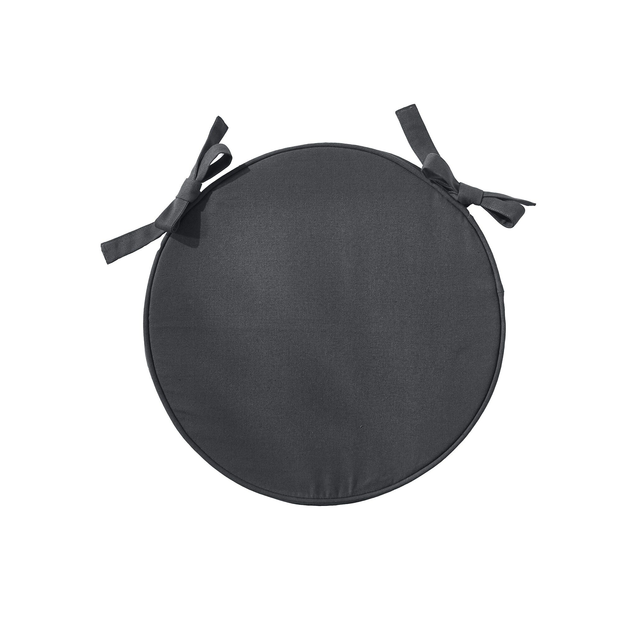 Coussin d'assise uni rond bachette