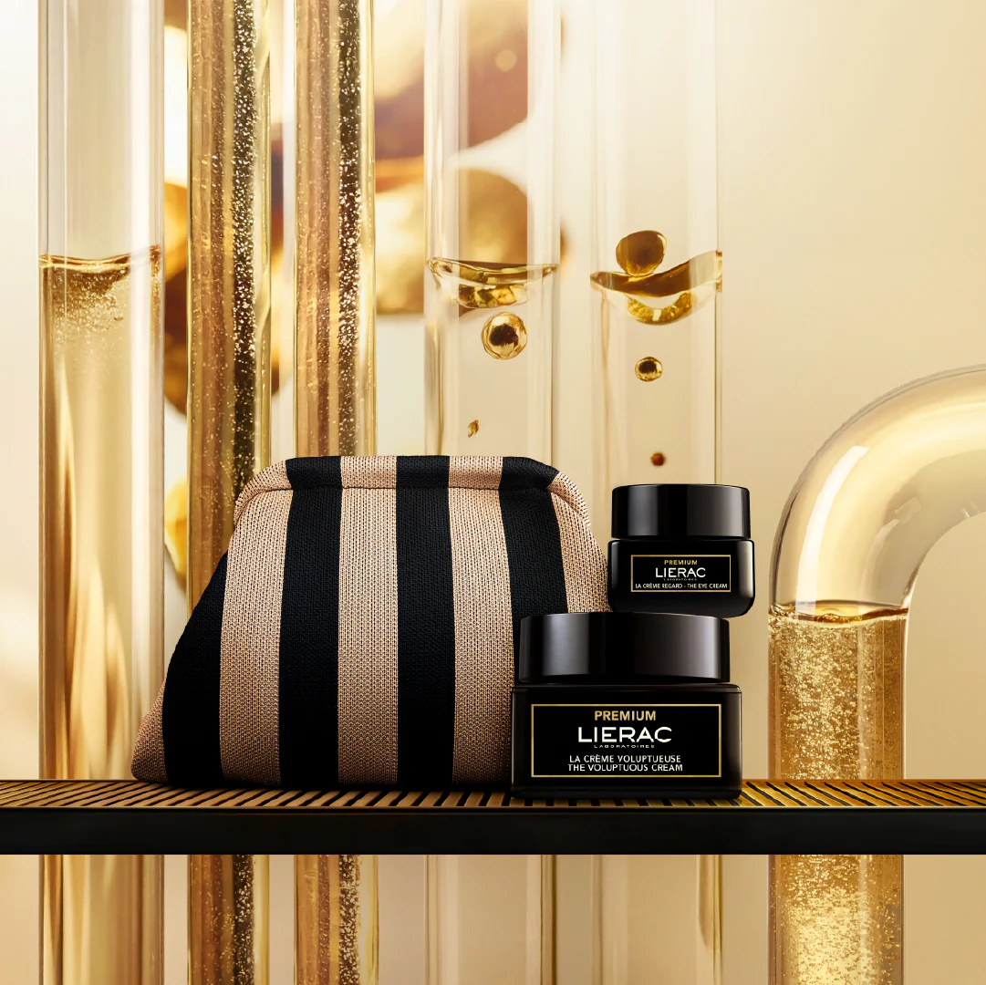 Coffret Cadeau de Noël Premium Crème Volupteuse + Soin Yeux Premium + Pochette - Coffret Cadeau Anti-Rides, Soin Visage Anti-Rides 24h