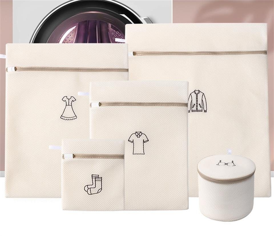 BOTC Wäschenetz PO0045 Profi Wäschenetze,(Wäschesack-Set, 5-St., Wäschesäcke, 5-St., für Waschmaschine und Trockner), Wäschesack zur Sortierung, mit Reißverschluss