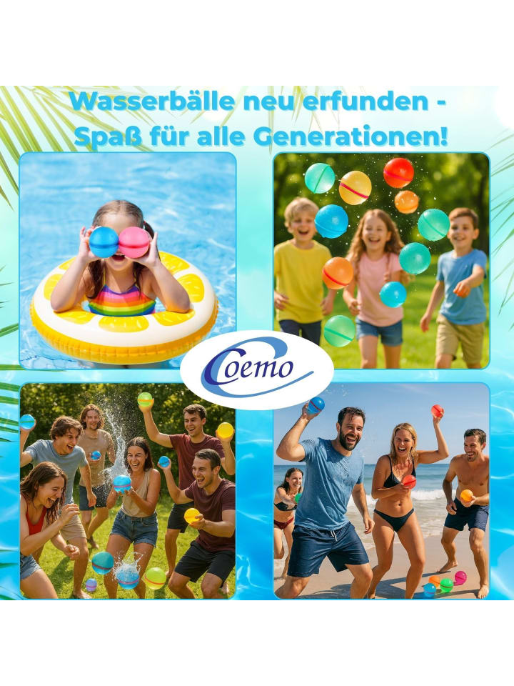 Coemo 12 Stk. magische Wasserbomben in Bunt günstig kaufen
