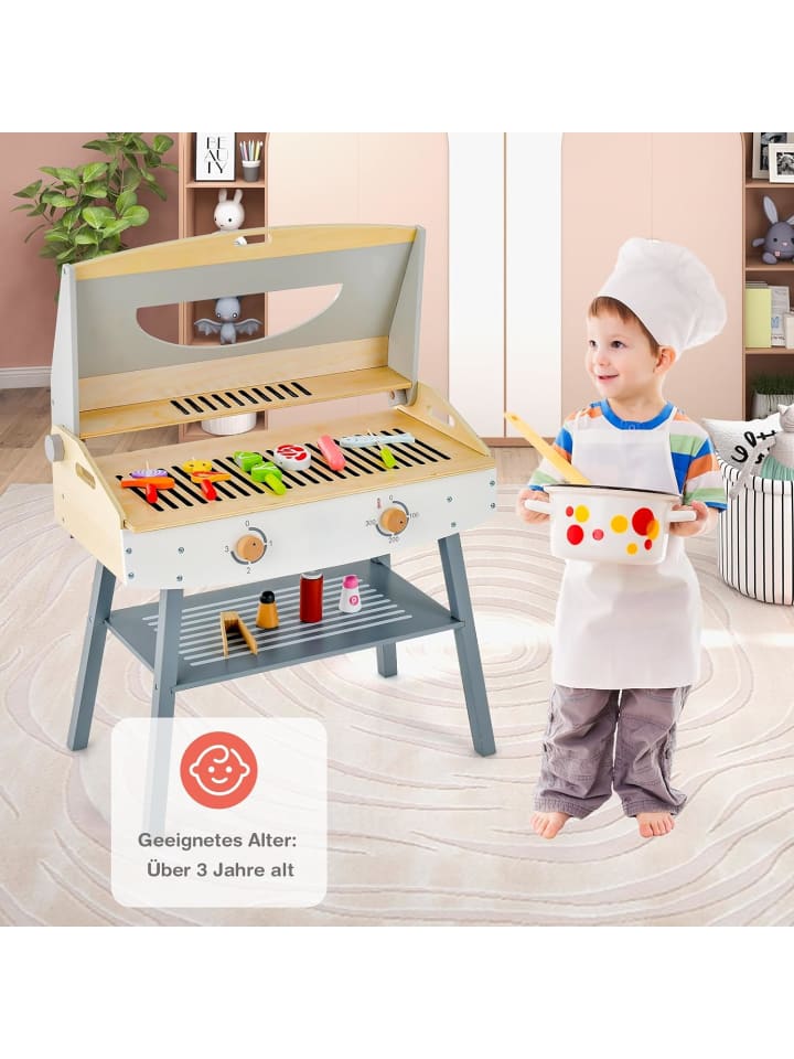 COSTWAY Grillspiel Set in Beige günstig kaufen 37 cm