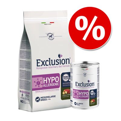 Kombipaket: 12 kg / 12,5 kg + 6 x 400 g Exclusion im Set