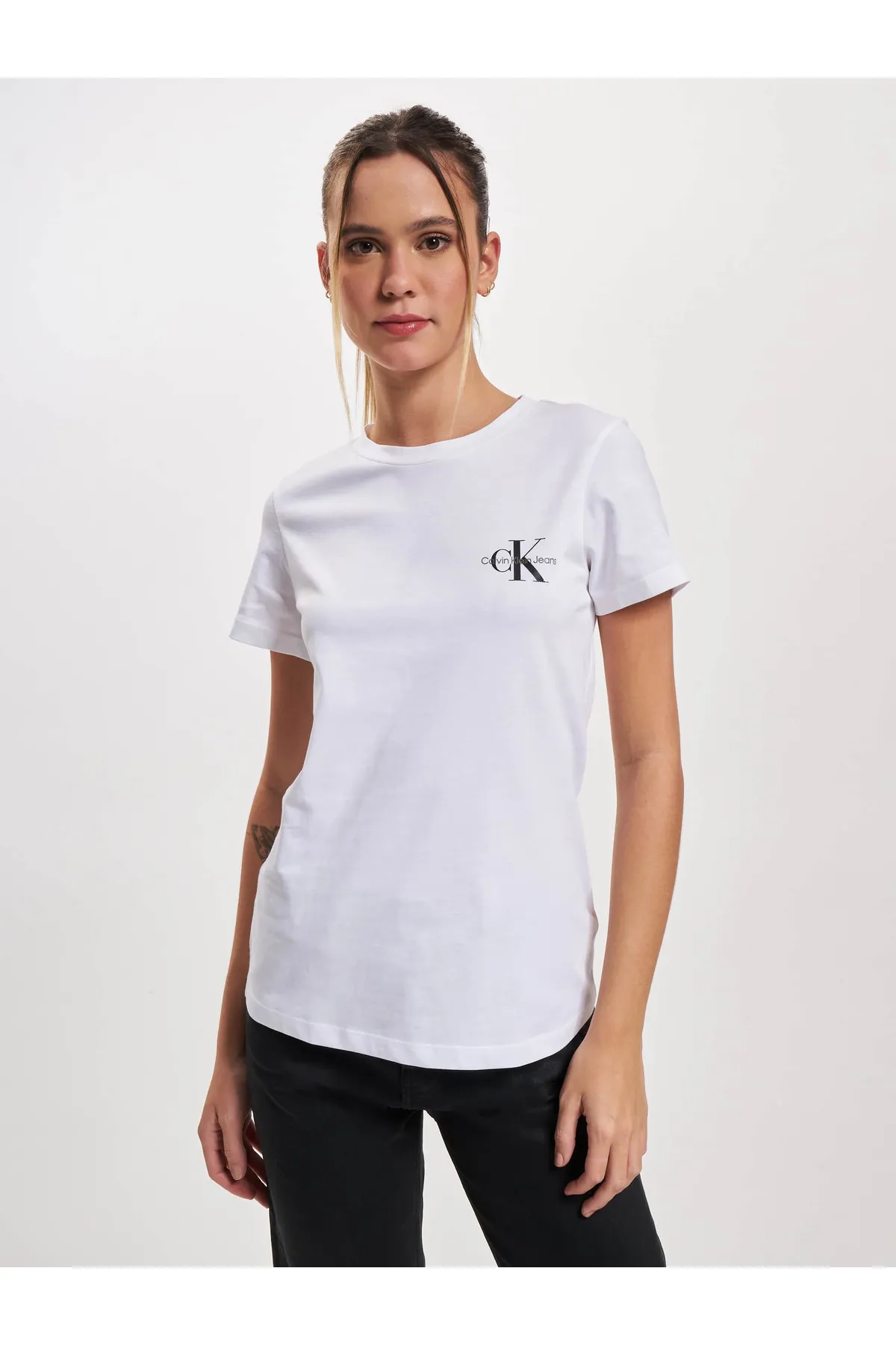 Calvin Klein  Damen 2er-Pack Monogram Slim T-Shirt