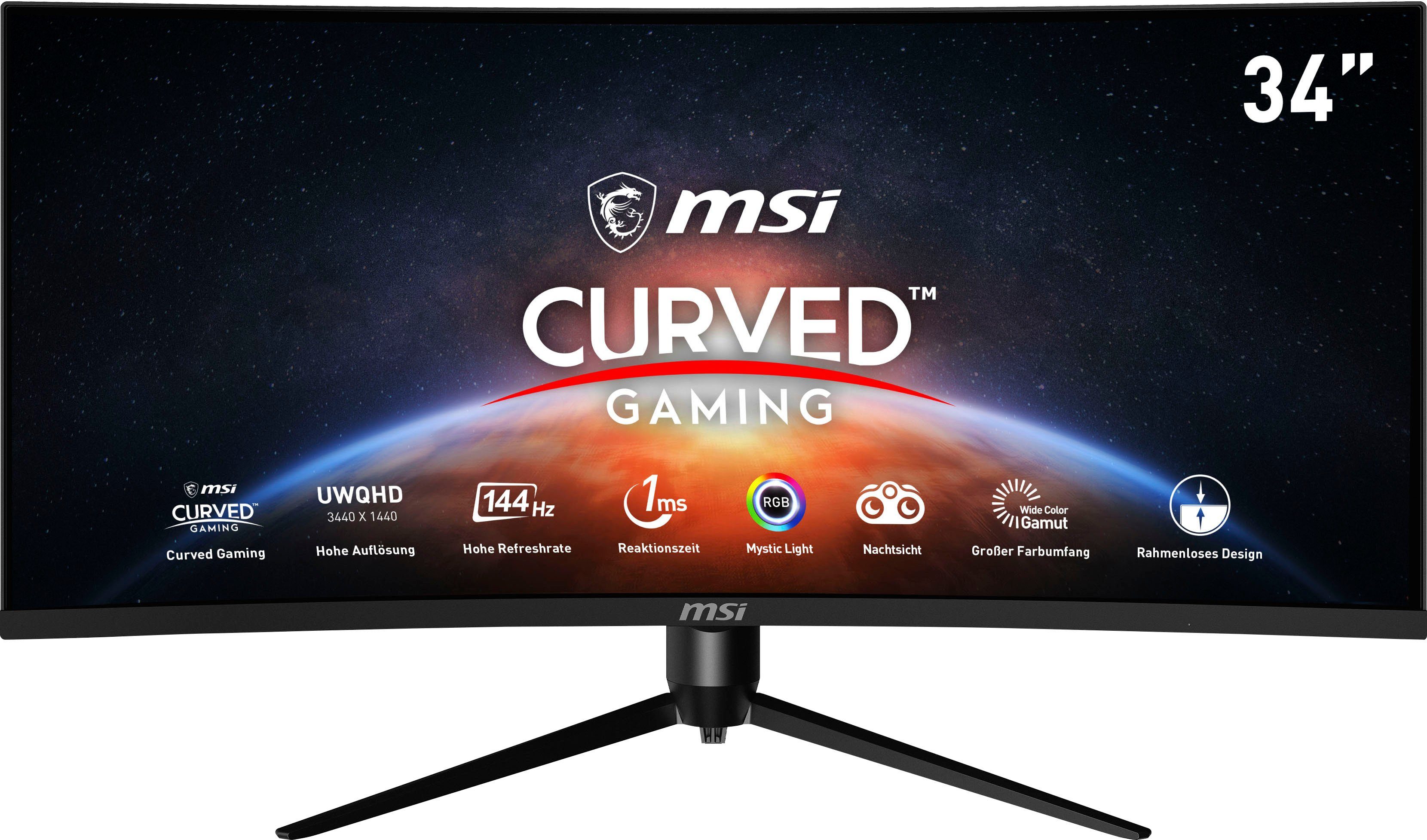 MSI Optix MAG342CQR Curved-Gaming-LED-Monitor (86 cm/34 