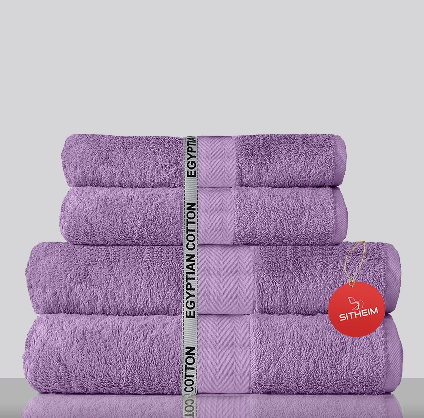 Sitheim-Europe Handtuch Set KING TUT Handtücher 100% ägyptischer Baumwolle 4-teiliges Handtuchset, ägyptischer Baumwolle, (Spar-Set, 4-tlg), Edel, kuschelweich, langlebig, 100% premium ägyptische Baumwolle