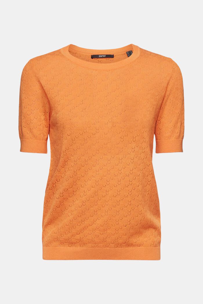 Kurzärmliges Pointelle-Shirt