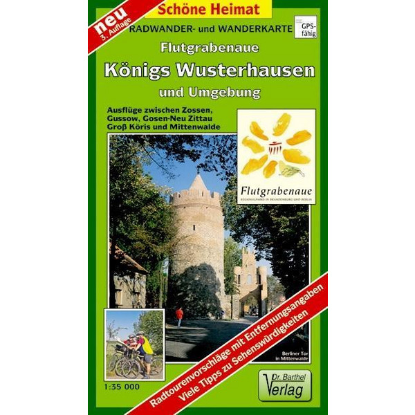 Flutgrabenaue Königs Wusterhausen und Umgebung 1 : 35 000. Radwander- und Wanderkarte - Wanderkarte