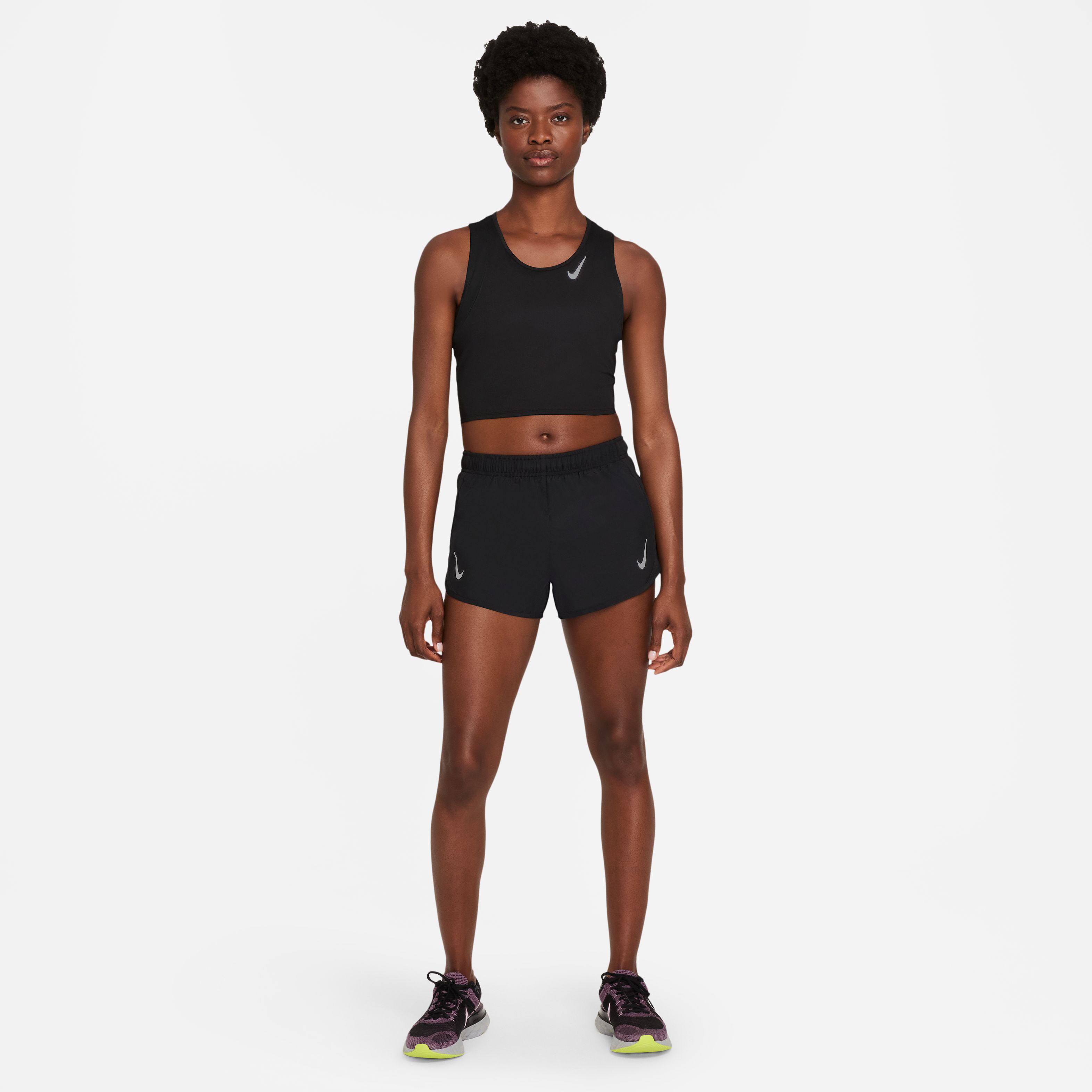 Dri-Fit Fast Crop Tank-Top Damen - Schwarz