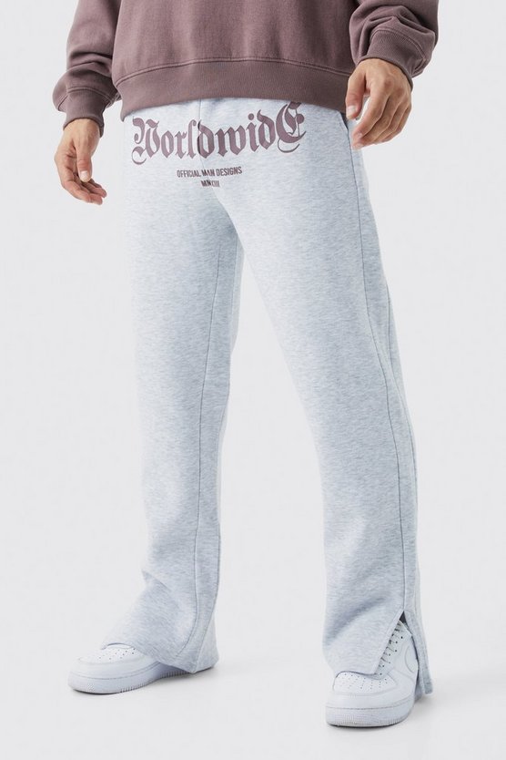 Jogginghose mit Worldwide-Print und geteiltem Saum
