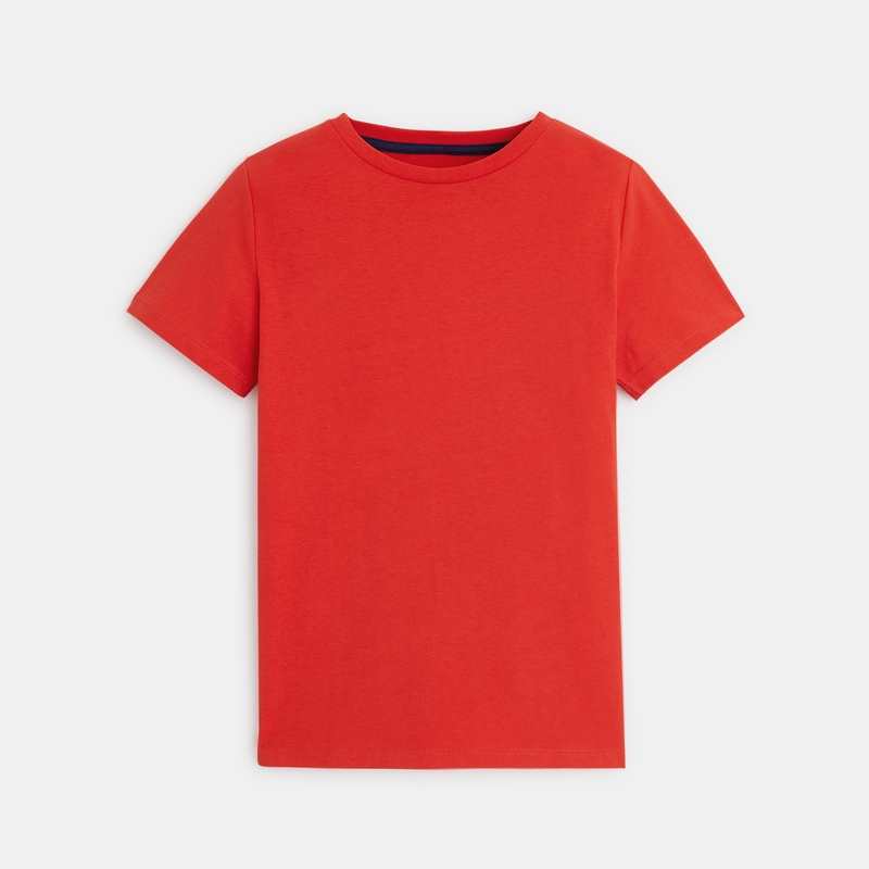 T-shirt basique manches courtes rouge garçon