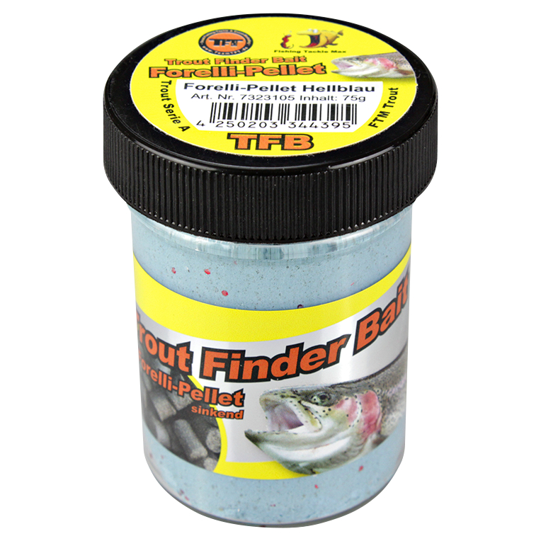 FTM Forellenteig Trout Finder sinkend (Forelli-Pellet, Hellblau)