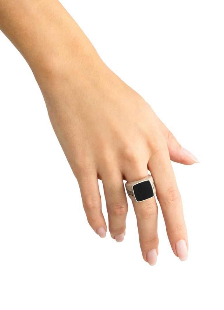 Buddha to Buddha  Tangguh Signet zegelring van zilver met onyx