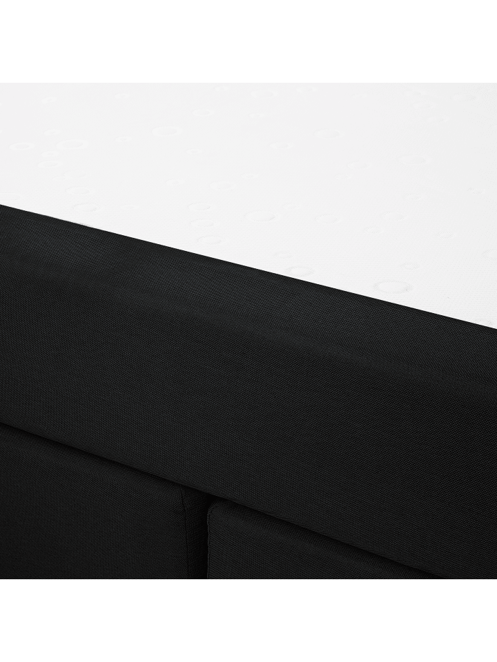 Beliani Doppelbett ADMIRAL in Schwarz/Silber - (W) 151 x (H) 92 x (L) 212 cm günstig kaufen onesize