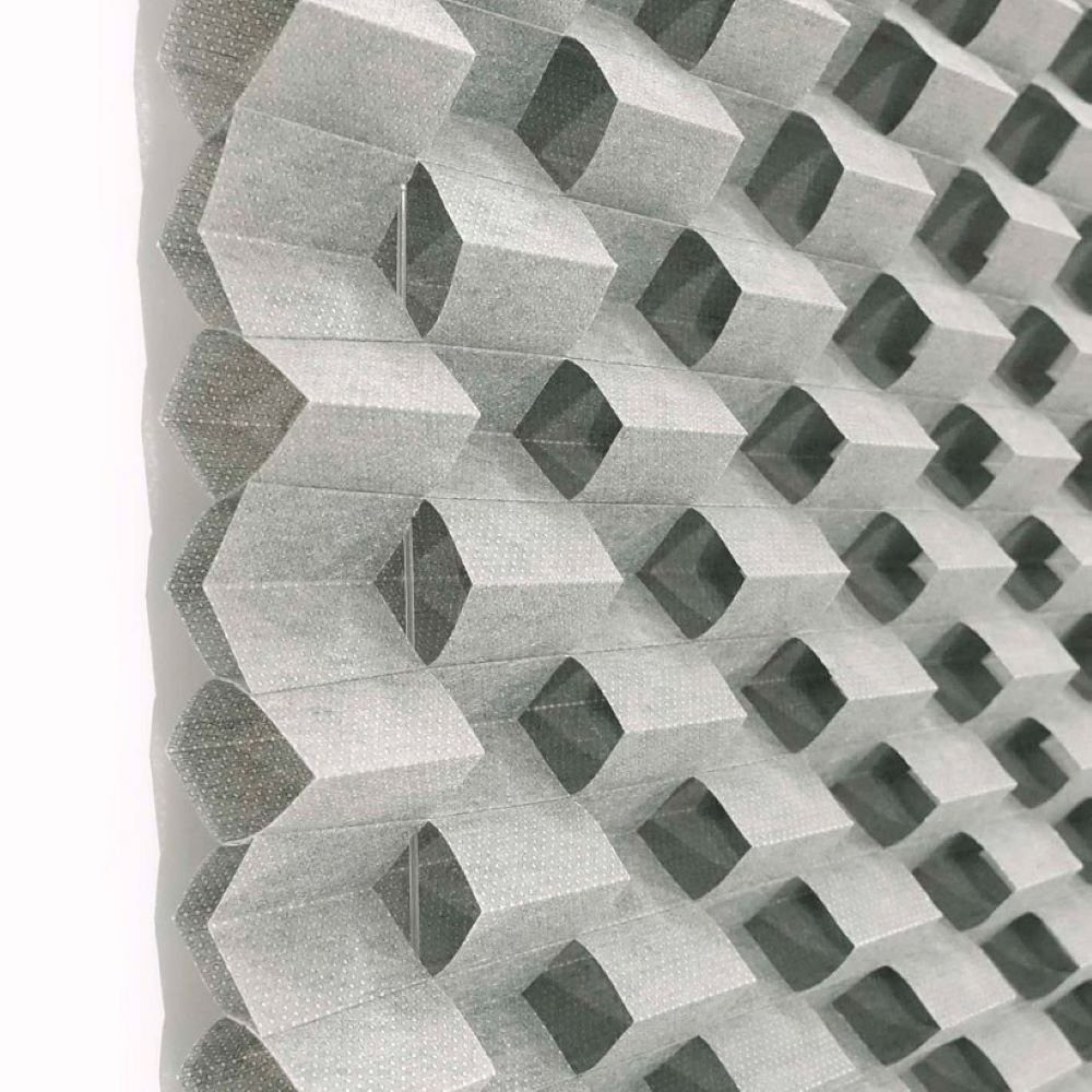 Plissee Diamantplissee von K-home, Einzigartiger 3D-Effekt, K-HOME, Anbringung mittels Klemmträgern oder Klebepads, Klemmfix, 3D-Effekt