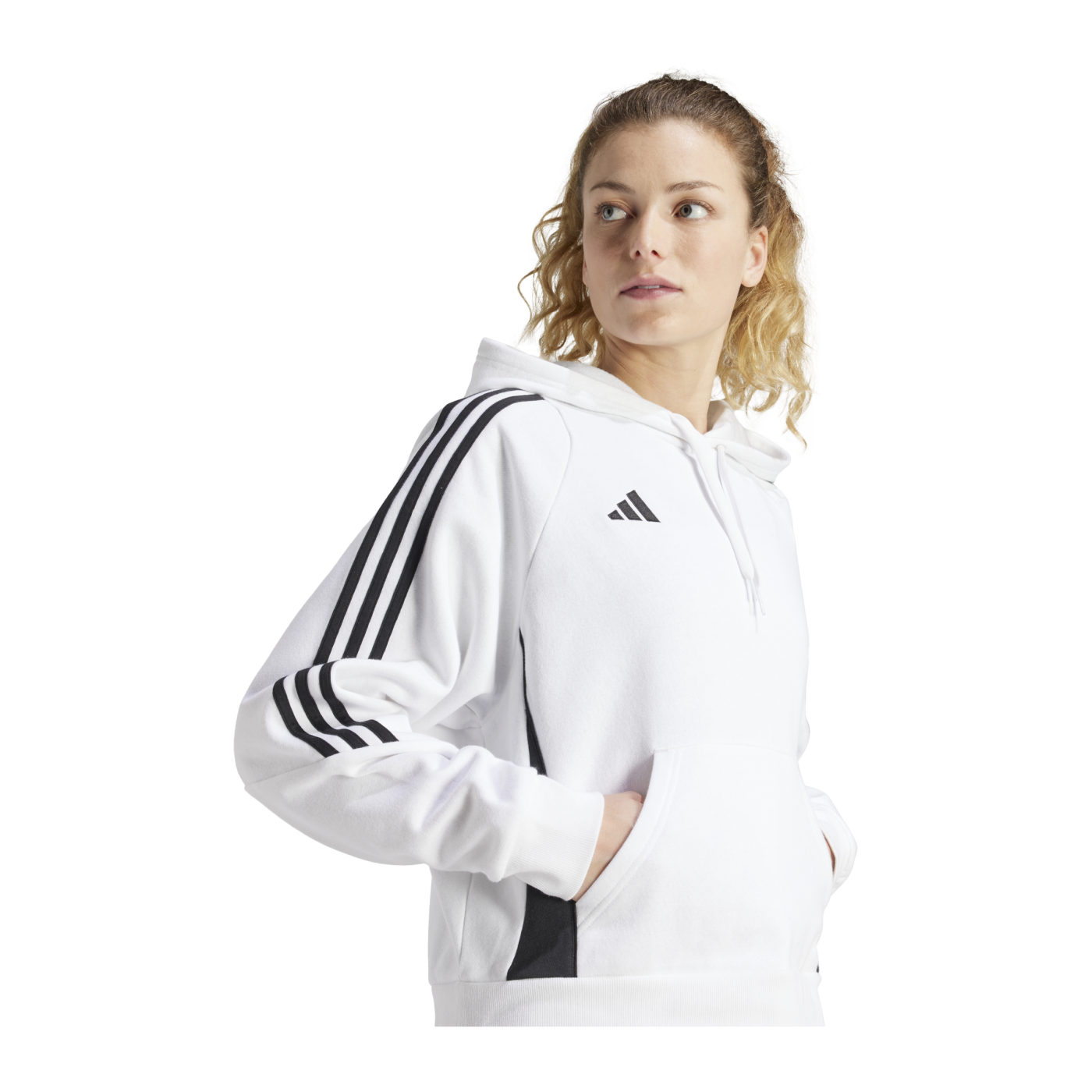 adidas Tiro 24 Hoody Damen Weiss Schwarz